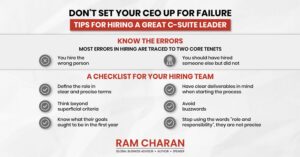 Don't set your CEO up for failure