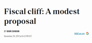 Fiscal cliff A modest proposal