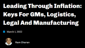 Leading Through Inflation Keys For GMs, Logistics, Legal And Manufacturing