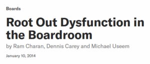 Root Out Dysfunction in the Boardroom