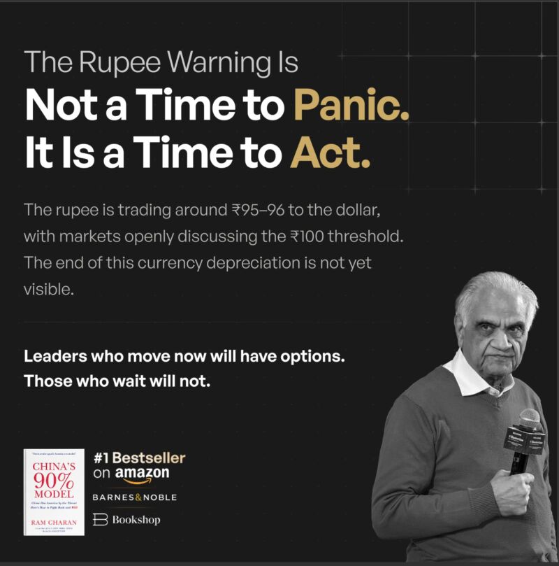 Image for the Tweet beginning: The rupee warning is not